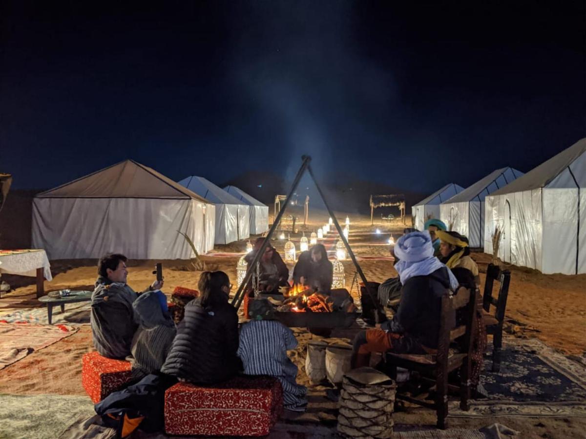Sahara camel trek camp Hotel Merzouga Bagian luar foto